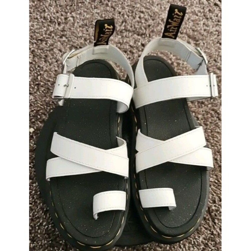 Dr Martens Avery Leather White Roman Sandals Shoes NEW Women’s Size US 7